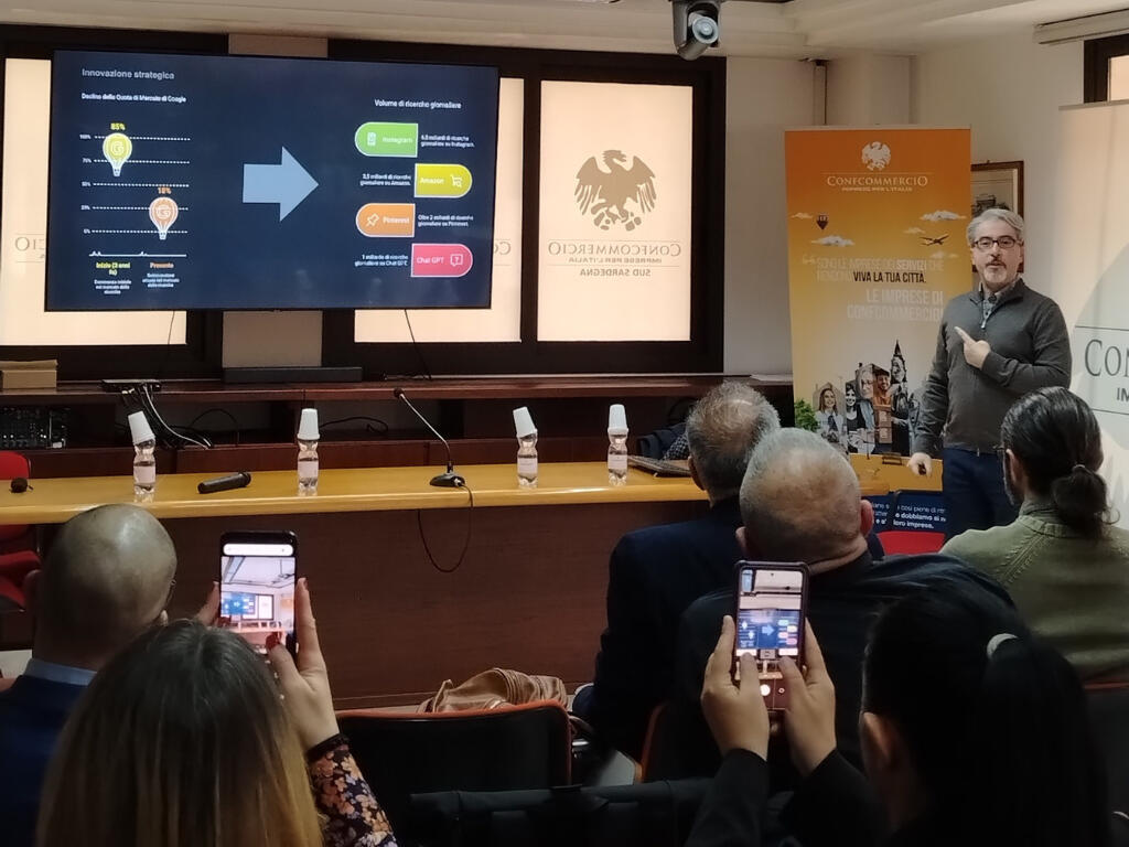 Simone Dongu presenting on integrating emerging technologies in business to the Chamber of Commerce in Italy, 2025 Simone Dongu presenting on integrating emerging technologies in business to the Chamber of Commerce in Italy, 2025